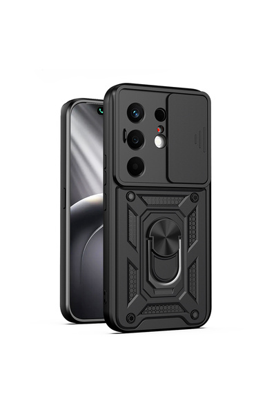 Pilanix Tecno Camon 50 Kılıf Ultra Korumalı Yüzüklü Manyetik Sürgülü Vega Kapak