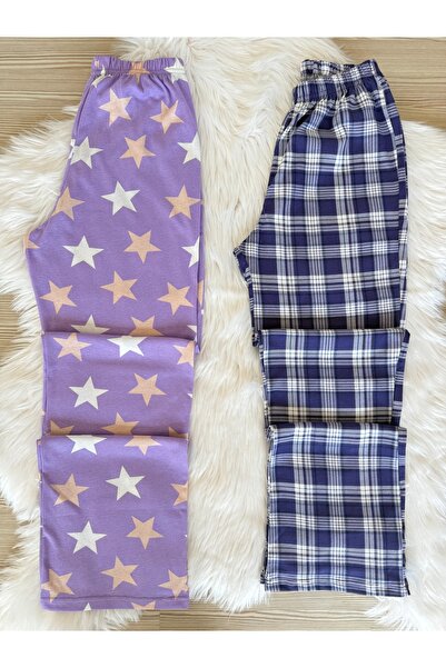 Pijamacs Πιτζάμες 2 τεμαχίων με σχέδιο αστέρια και καρό