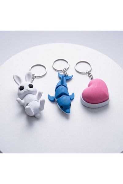 Mankafalar3D Set of 3 Movable Stress Keychains and Bag Ornaments - Antistress...