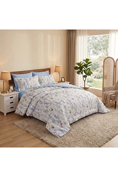 ODS 6 Piece Floral Comforter Set, Microfiber Bedding Set with Comforter, Fitt...