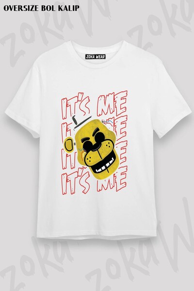 ZOKAWEAR Unisex Loose Fit Fnaf Five Nights V3 Printed T-Shirt