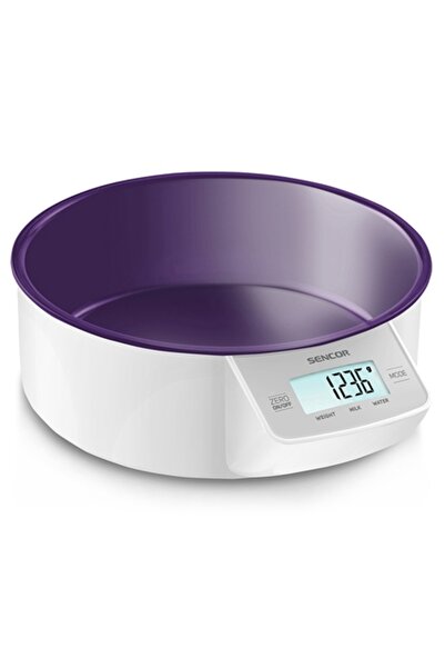 Sencor Cântar de bucătărie colorat cu bol detașabil, 5 kg, afișaj LCD