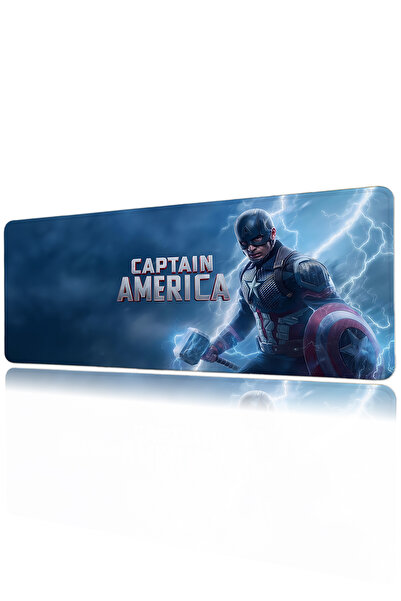 Halura Captain America Avengers 40X90 Patterned Digital Printed Gaming Mousep...