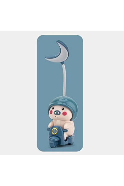 ETOY Lampa de birou adorabila purcelus pe scooter cu lumina led reglabila, pe...
