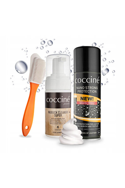 Coccine Kit de curatare pentru piele intoarsa si nubuc, Coccine, spuma de cur...