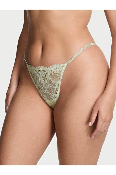Victoria's Secret Twinkle Silver Dantelli V-String Külot