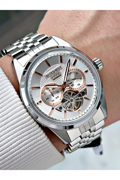 JG. Polo Club Automatic Mechanism Silver Color Steel Cord Men Wristwatch 4416Mr