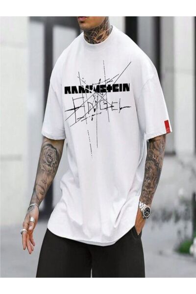 COZYWEAR Oversized Printed white t-shirt