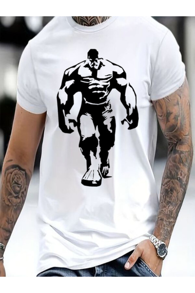 COZYWEAR Black Printed White Oversize T-Shirt