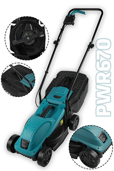 POWER BLACK ELEKTİRİKLİ ÇİM BİÇME MAKINESİ 1200 V BAKIR SARGI 3 FARKLI YÜKSEK...