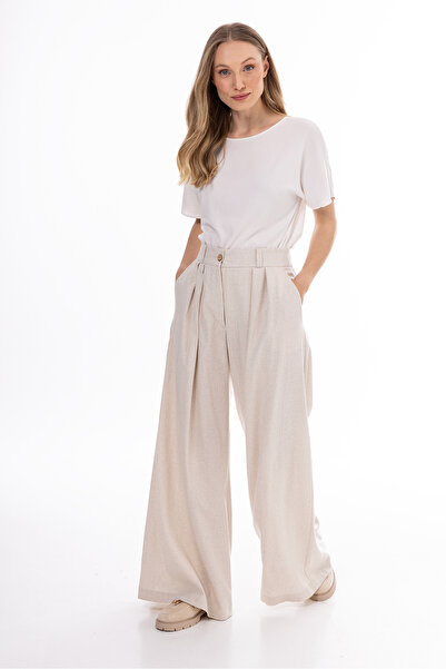 Awama Pantaloni dama, awama, A772, bumbac, bej, XL INTL