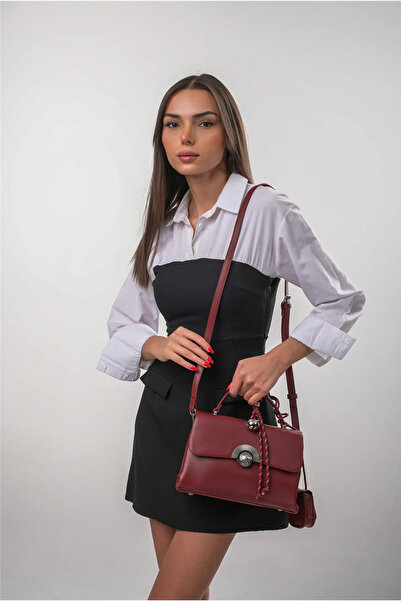 ÇÇS 18479 Kadın Çapraz Askılı El Çantası STD BORDO