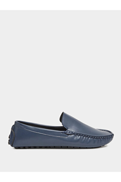 Styli Men Faux Leather Look Square Toe Loafers