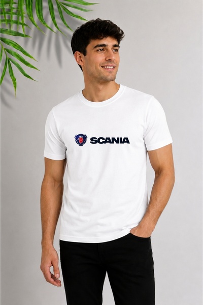 dafri TRICOU COMFORTABIL DIN BUMBAC CU GULER ROTUND ȘI IMPRIMAT SCANIA