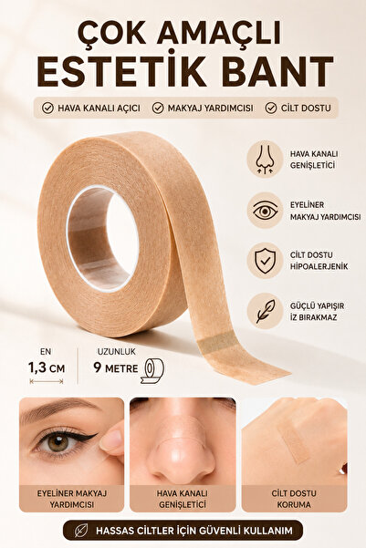Soillium Makyaj Bandı Eyeliner Fondöten Çekme Şablonu Burun Yanak Şekillendir...