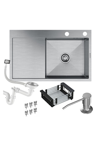 Granitan Chiuveta Otel Inox, 1 Cuva, Scurgator, Dozator, 778x488mm, Sifon Cro...