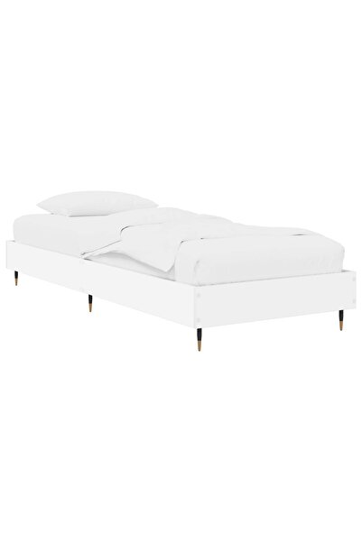 vidaxl Cadru de pat Alb 80 x 200 cm Lemn prelucrat