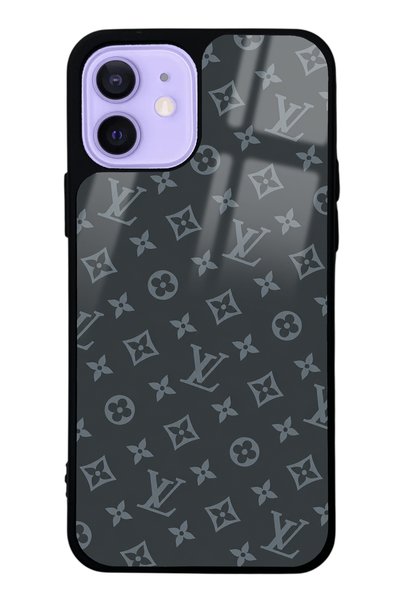 Spoyi iPhone 12 Gray Lv Design Glossy Phone Case