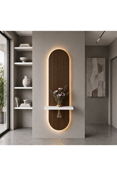 TAKIFİX Modern Ledli Duvar Rafı | Dekoratif Panel | Gizli Aydınlatmalı | Özel...