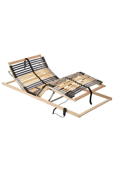 vidaxl Bază cu lamele Maro 80 x 190 cm Lemn de fag masiv