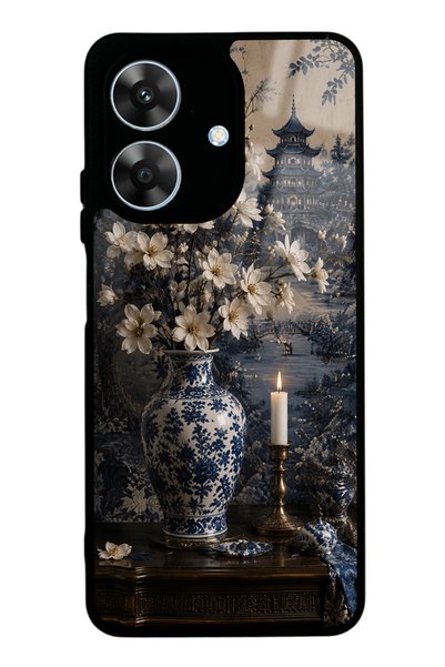 Spoyi Realme Note 60 Blue Pagoda Elegance Design Glossy Phone Case
