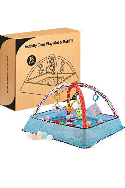 TAPIT Baby Play mat Activity Gym Ball Pit Included 18 Balls with Detachable T...
