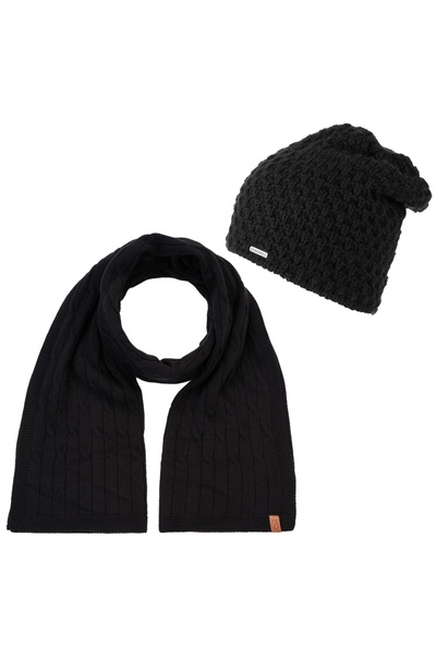 Brødrene Set caciula + fular dama, Brodrene, Acril, Circumferinta 55-58 cm, F...