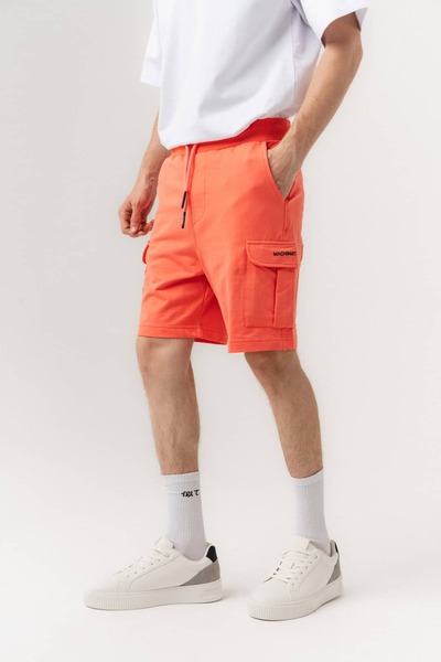 go gang own Mach Pocket Shorts with Elastic Waist and Cargo Pocket Detail wit...