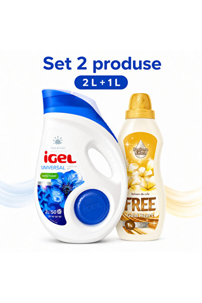 Igel Set 2 Produse pentru Rufe, Universal 2 L, FREE Gold Heart 1 L, Detergent...
