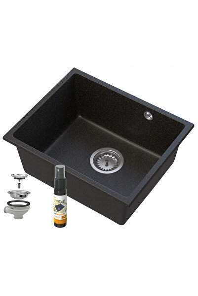 Granitan Set chiuveta bucatarie si spray, Granitan, Granit, Negru