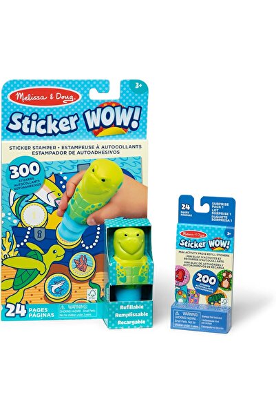 Melissa & Doug ملصق واو! مجموعة السلحفاة