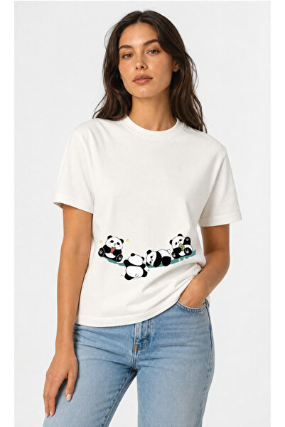 OPPPSSS Three Panda Printed Unisex Oversize T-Shirt