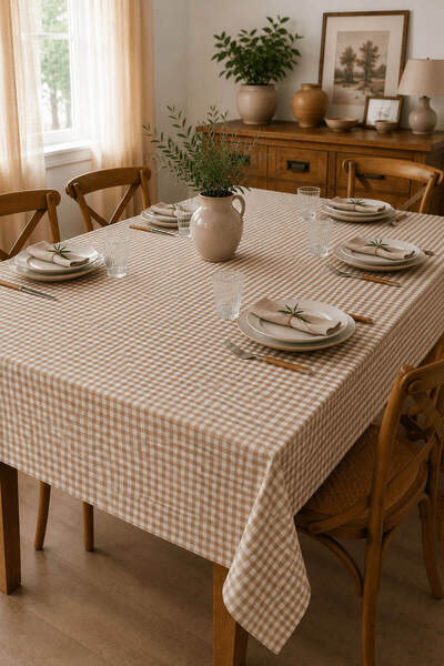Mira Home Zefira 170X170 cm Balcony, Picnic, Kitchen Tablecloth & Floor Table...