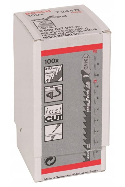 Bosch Lamă de fierăstrău pendular T244D, 100 de bucăți