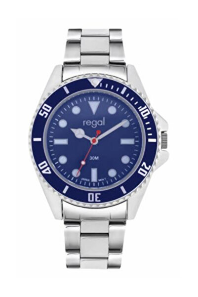 Regal Ceas dama, cadran bleumarin, curea metalica argintie, 30mm