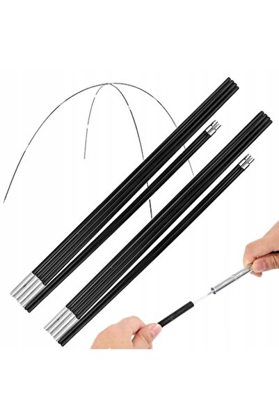 verk group Set 2 bețe de cort Verk Group, din fibră de sticlă și metal, 6 seg...