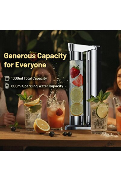 Lepresso Sparkling Water Maker, Slow-Fast Releasing System Sparkling Soda Mac...