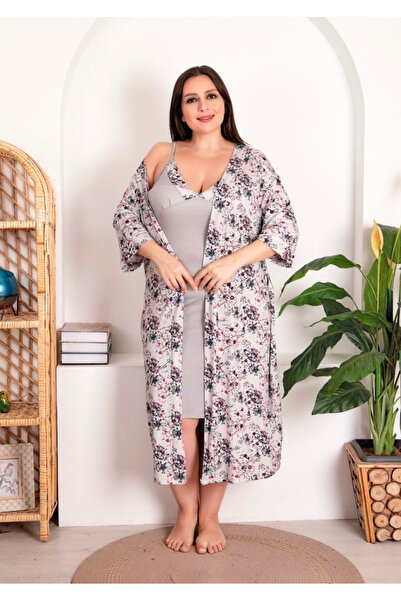Yare Lady 2-Piece Plus Size Nightgown Dress Set