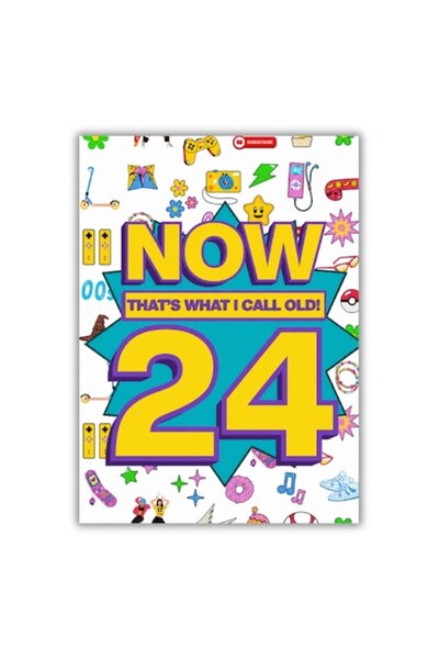 OEM Felicitare 13x18 cm cu plic, aniversare/la mulți ani 24 de ani