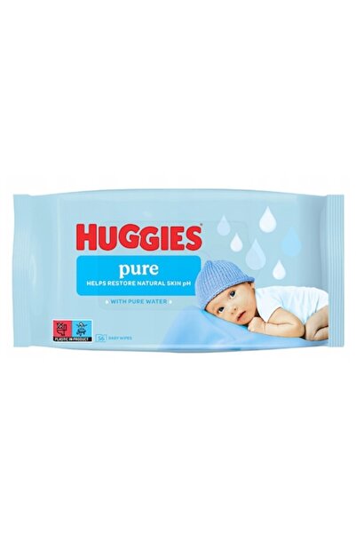 Huggies Șervețele umede Pure, 56 bucăți, hipoalergenice