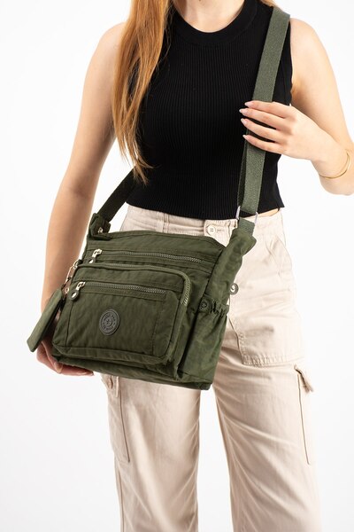 MEGA ÇANTA Messenger Bag Multi-Pocket Cross Strap Rain Resistant Fabric