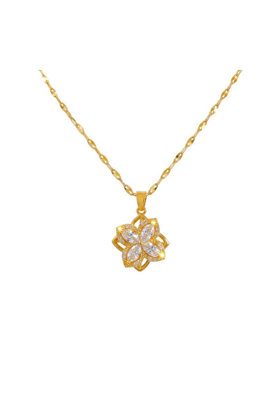 Black Season Antistress Clover Necklace-16"