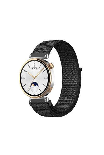 OEM Λουράκι νάιλον με κλείσιμο Velcro για Huawei Watch GT 4 41mm Σκούρο Μαύρο
