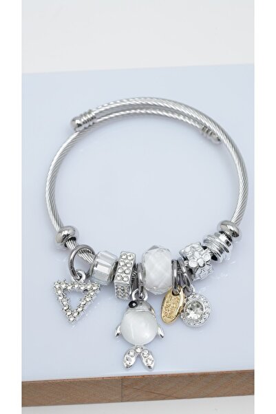 LUMI TAKI-SAAT White Fish Figured Charm Bracelet