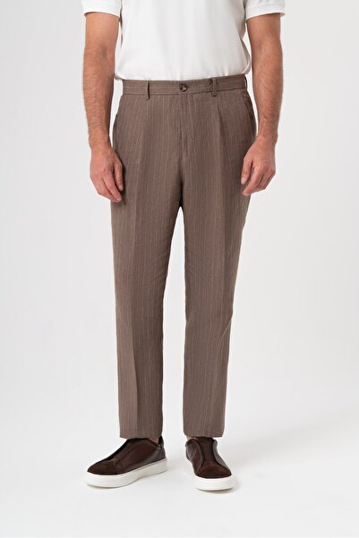Velvarde Striped Brown Pants