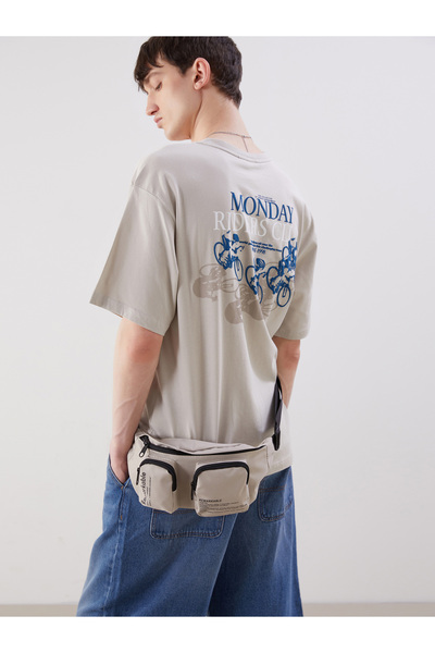LC Waikiki Tricou bărbătesc din jerseu imprimat cu guler rotund