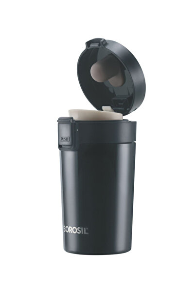 Borosil Vacuum Coffeemate Mug, Black 300Ml