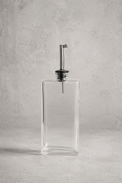BEYZANA Cam Yağdanlık Sızdırmaz Kapaklı Yağdanlık 500 ml 24 x 8 x 5 Cm