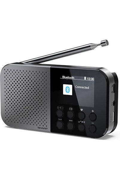SharpCost Radio portabil Sharp Osaka DR-P520(GY) Ceas cu alarmă USB FM DAB+ B...