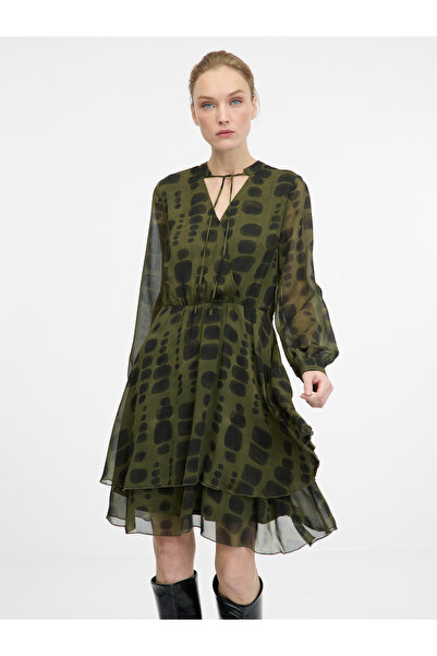 ORSAY Rochie verde de damă până la genunchi